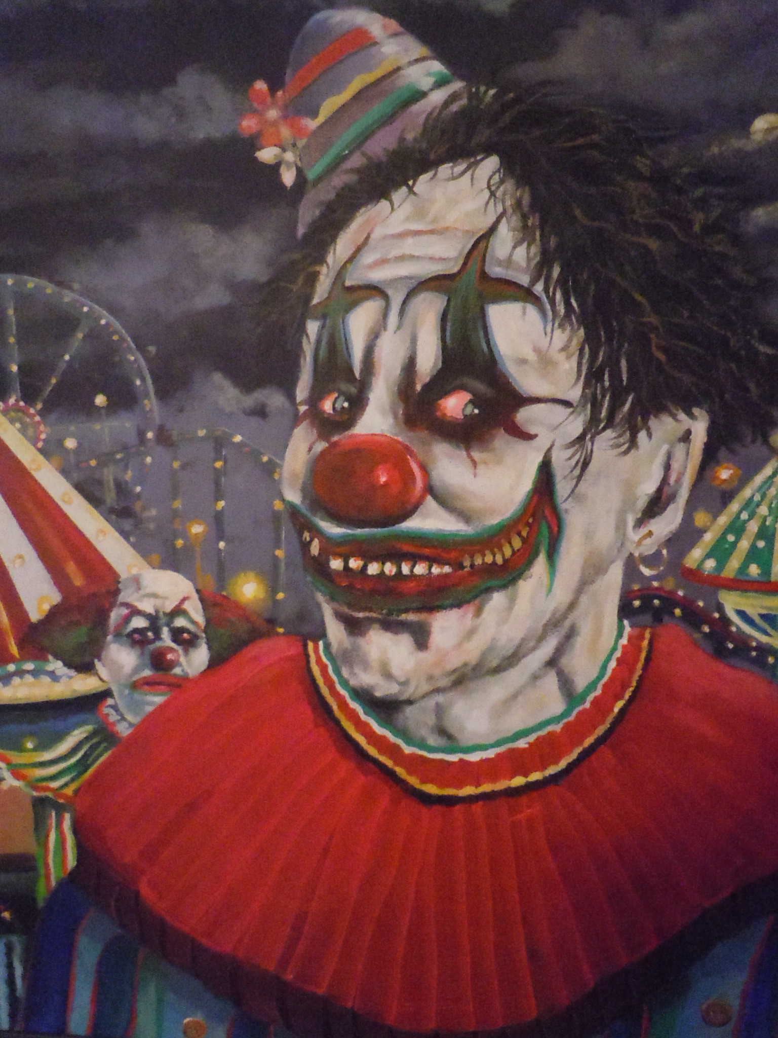 What are some examples of evil clown art?